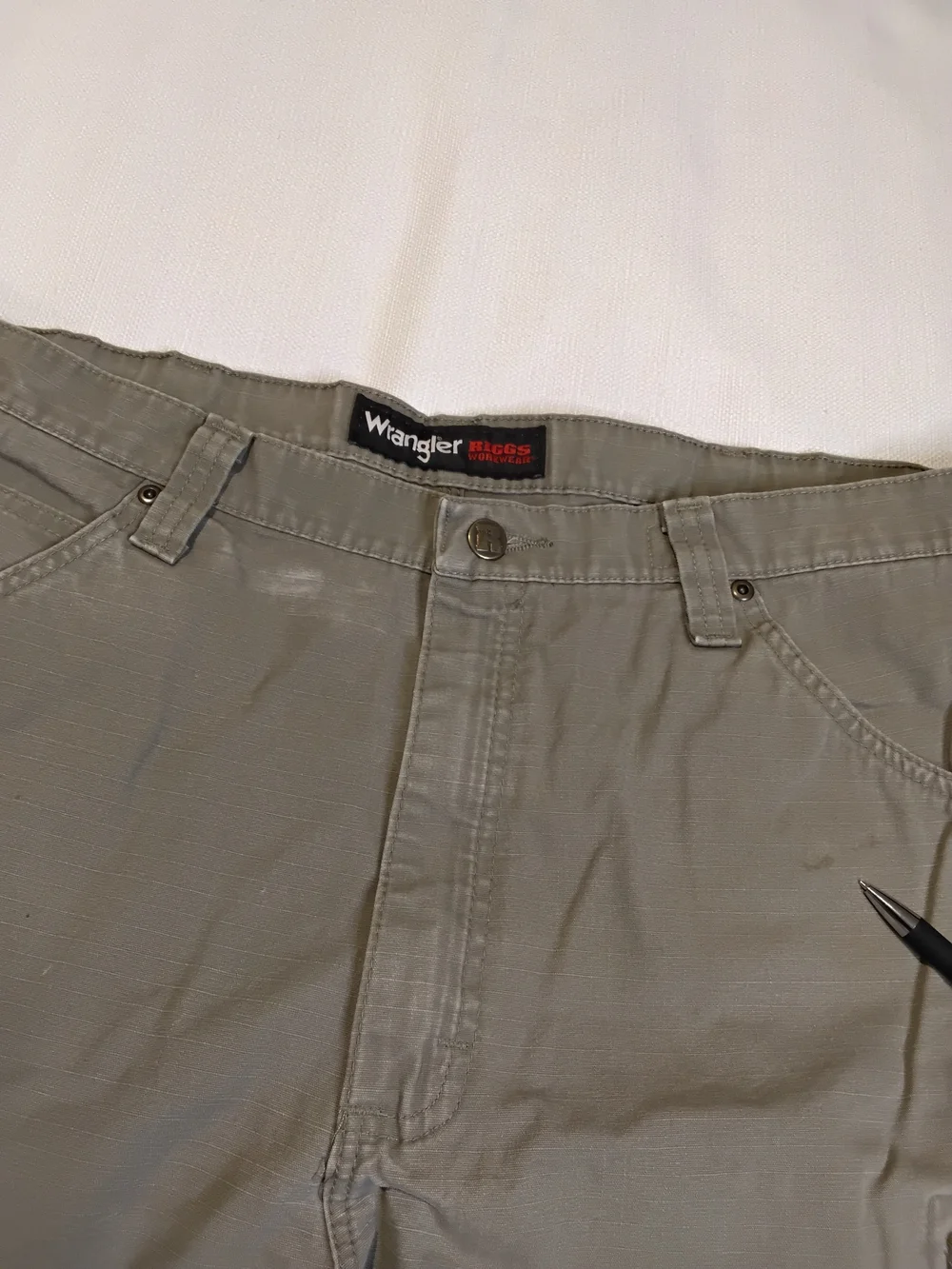 Wrangler Riggs Workwear Men's Cargo Pants in Olive-Taupe Sz 40x32.